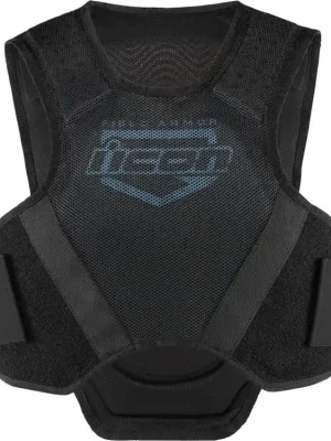 Gecertificeerd Ochranná vesta na motorku ICON FIELD ARMOR, černá Velikost XL/2XL&nbsp;- Skladem e-shop&nbsp;>2 ks&nbsp;