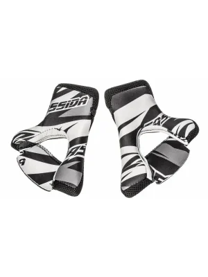 Express Levering Lícnice interieru pro přilby Cross Pro 2, CASSIDA (černá/bílá/šedá) XS
