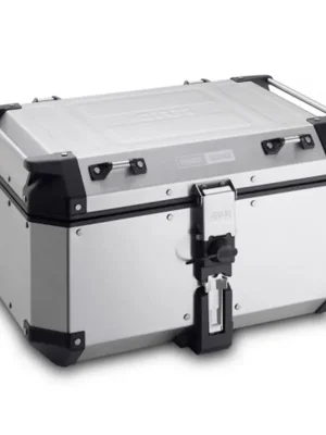 Stříbrný horní kufr GIVI Trekker Outback hliníkový (Monokey topcase), objem 58 ltr. OBKN 58A Direct Verzonden