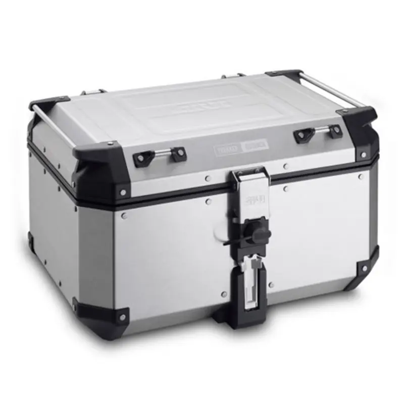Stříbrný horní kufr GIVI Trekker Outback hliníkový (Monokey topcase), objem 58 ltr. OBKN 58A Direct Verzonden