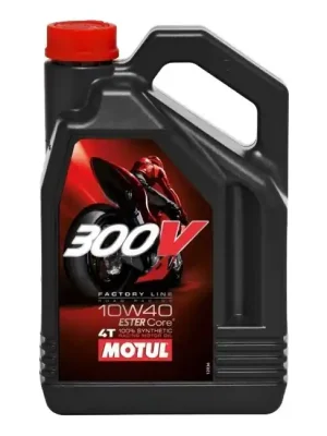 Plně syntetický motorový olej MOTUL 300V 4T 10W40 4L Gratis Retour