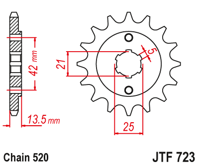 Aanbieding Železné řetězové kolečko JT Sprockets JTF 723-14 Cagiva