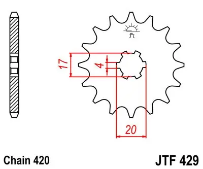 Beperkt Aanbod Železné řetězové kolečko JT Sprockets JTF 433-15 Suzuki