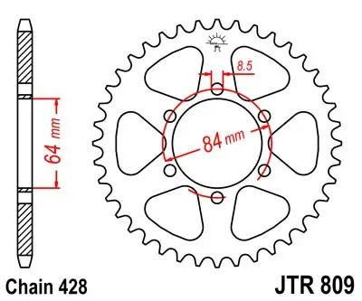 Must-Have Železná řetězová rozeta JT Sprockets JTR 809-54 Suzuki