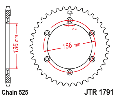 Beperkt Aanbod Železná řetězová rozeta JT Sprockets JTR 1791-42 Suzuki