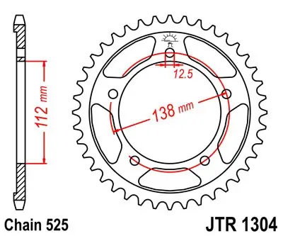 Beste Prijs Železná řetězová rozeta JT Sprockets JTR 1304-39 Honda