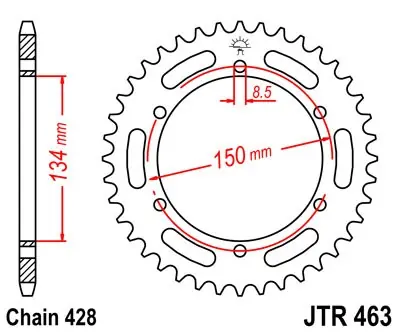 Železná řetězová rozeta JT Sprockets JTR 463-48 Kawasaki Weekendaanbieding