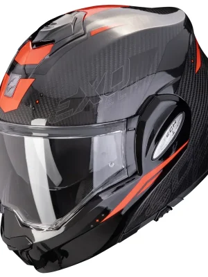 Goedkoop Moto přilba Scorpion EXO-TECH EVO CARBON Rover černá/červená XS (54)