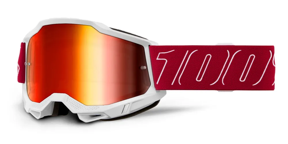 Beperkte Voorraad MX brýle 100% ACCURI 2 USA REDLINE - červené plexi
