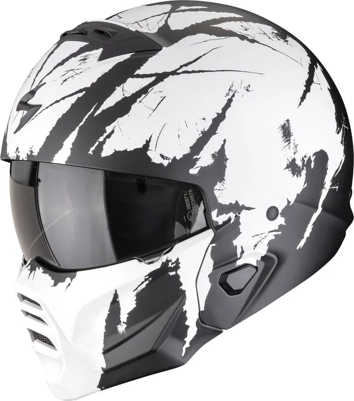 Express Levering SCORPION PRILBA EXO-COMBAT ll MARAUDER MATT BLACK/WHITE M