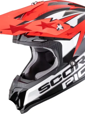 Betaalbaar SCORPION PRILBA VX-16 EVO AIR PATRIOT BLACK-WHITE-RED M M
