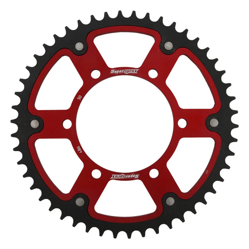 Řetězová rozeta SUPERSPROX STEALTH RST-486:50-RED červená 50 zubů, 520 Hoge Kwaliteit