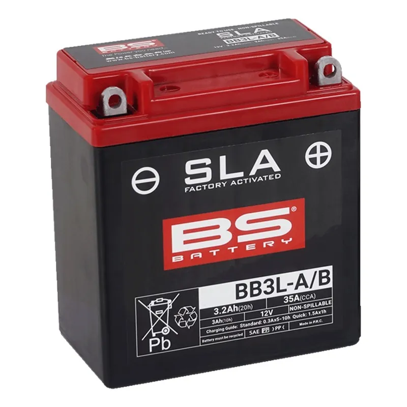Továrně aktivovaná motocyklová baterie BS-BATTERY BB3L-B (FA) (YB3L-B (FA)) SLA Koop Online