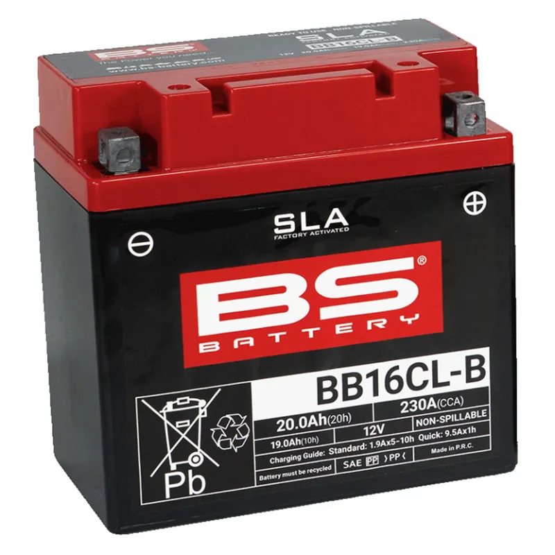 Továrně aktivovaná motocyklová baterie BS-BATTERY BB16CL-B (FA) (YB16CL-B (FA)) SLA Beste Prijs