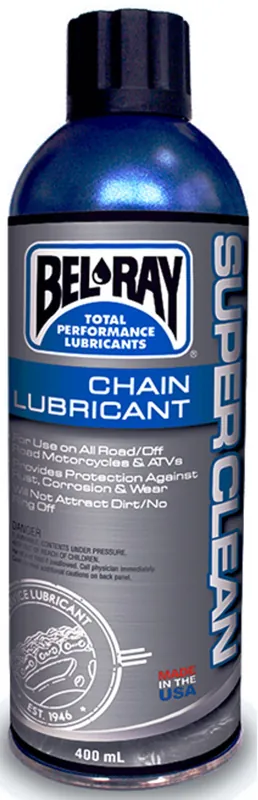 Lage Kosten Mazivo na řetěz Bel-Ray SUPERCLEAN CHAIN LUBRICANT (400ml sprej)