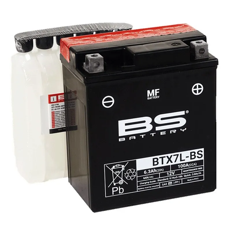 Beperkte Voorraad Bezúdržbová motocyklová baterie BS-BATTERY BTX7L-BS (YTX7L-BS)