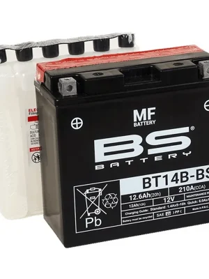 Bezúdržbová motocyklová baterie BS-BATTERY BT14B-BS (YT14B-BS) Populair
