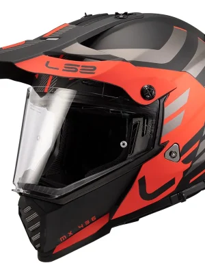 Speciale Aanbieding LS2 Helmets MX436 Pioneer EVO ADVENTURER Matt Black Orange 3XL