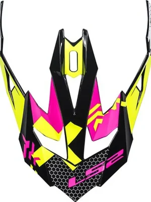 LS2 Helmets LS2 PEAK MX470 TRIPLEX BLACK PINK YELLOW Express Levering