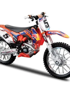 Gereduceerde Prijs Bburago KTM 450 SX-F 2014 ORANGE/REDBULL 1:18