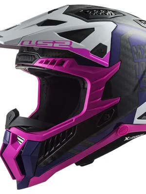 LS2 Helmets LS2 MX703 C X-FORCE VICTORY FLUO PINK VIOLET-06 L Bestel Nu