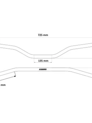 Direct Verzonden Řídítka ACCOSSATO aluminium, 22 mm stříbrná