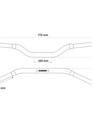 Řídítka ACCOSSATO aluminium, 28 mm oranžová Bestel Nu