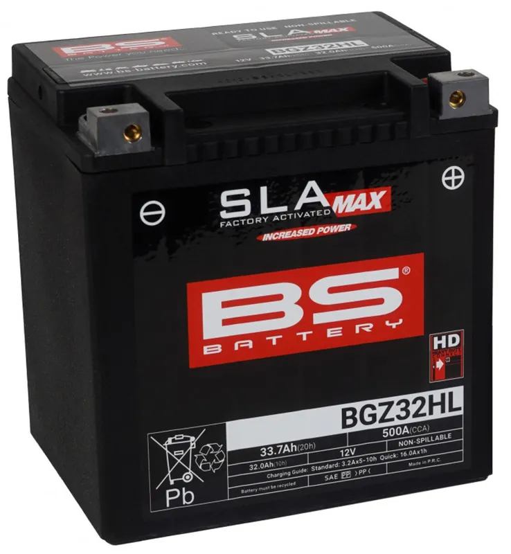Uitverkoop Továrně aktivovaná motocyklová baterie BS-BATTERY BGZ32HL SLA MAX