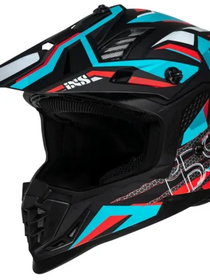 Cross helmet iXS iXS363 2.0 X12045 black matt-petrol-red XL Direct Verzonden