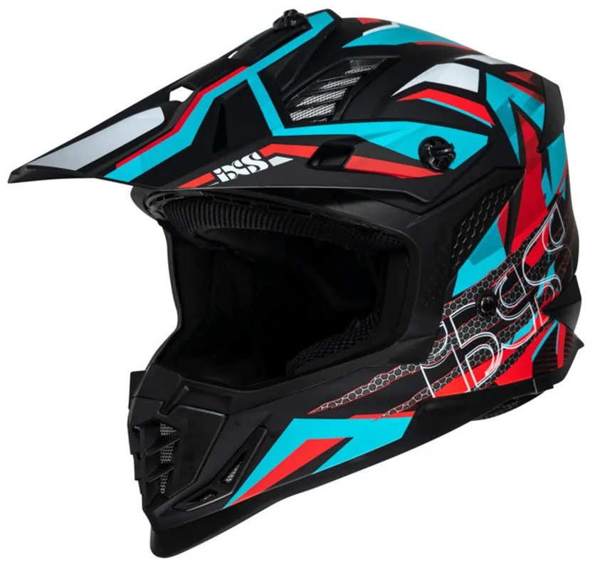 Cross helmet iXS iXS363 2.0 X12045 black matt-petrol-red XL Direct Verzonden