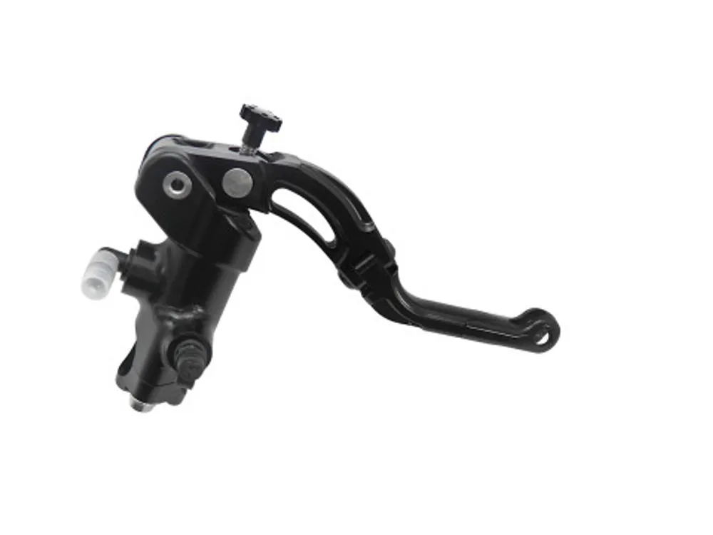 Betrouwbaar Radial brake master cylinder ACCOSSATO 19x19 with black anodyzed body and silver revolution lever (nut+lever)
