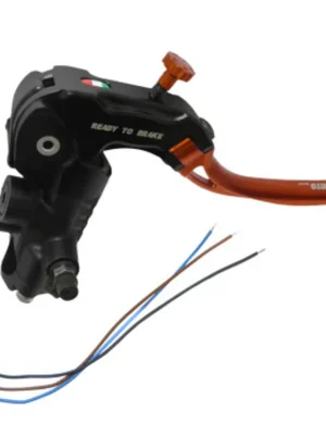 Ready to brake master cylinder ACCOSSATO 14x18 with silver folding lever (nut + lever) Uitverkoop
