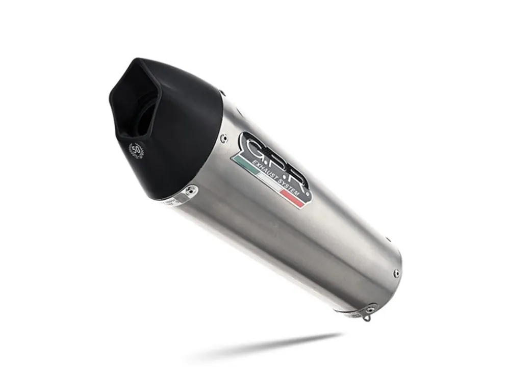 Koncovka výfuku Slip-on GPR GPE ANN. CAN.6.GPAN.TO Brushed Titanium zahrnuje spojovací svod a odnímatelný dB killer Hete Deal