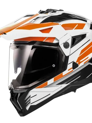 Bestel Nu LS2 Helmets LS2 MX702 PIONEER II NAMIB WHITE ORANGE-06 3XL