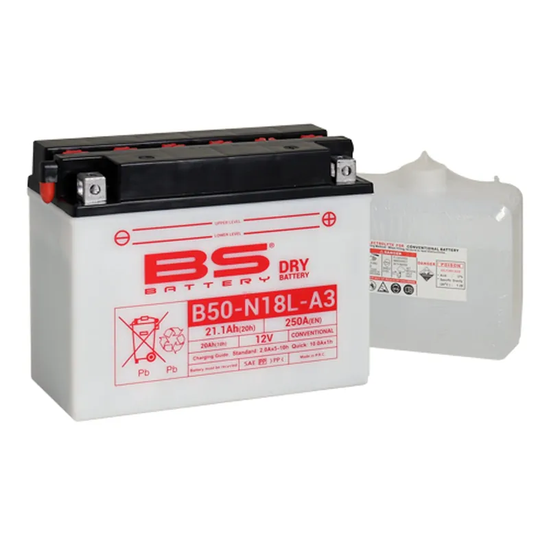 Tijdelijk Beschikbaar Konvenční motocyklová baterie BS-BATTERY B50-N18L-A3 Včetně balení kyseliny