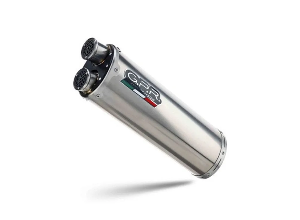 Koncovka výfuku Slip-on GPR DUAL INOX VO.9.RACEDB.DUAL.IO Matný nerez zahrnuje spojovací svod a odnímatelný dB killer Veilige Betaling