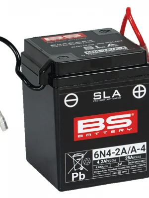 Továrně aktivovaná motocyklová baterie BS-BATTERY 6N4-2A/A-4 (FA) SLA Beperkte Voorraad