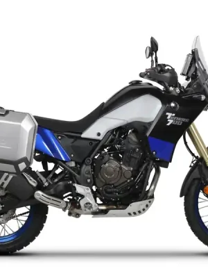 Laatste Versie SHAD Kompletní sada hliníkových kufrů TERRA, 48 litrový vrchní kufr, 36/47 litrový boční kufry, včetně montážní sady a desek SHAD YAMAHA Tenere 700 XTZ690