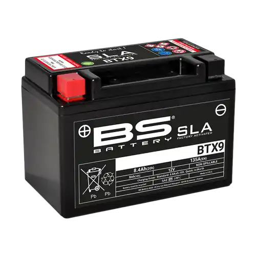 BS-BATTERY V továrně aktivovaný akumulátor BTX9 (FA) (YTX9 (FA)) SLA Hoge Kwaliteit