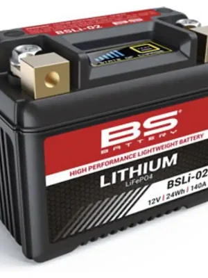 BS-BATTERY BSLI-02 12V 2Ah 140A P+ LiFePO4 lithiová motobaterie Direct Verzonden