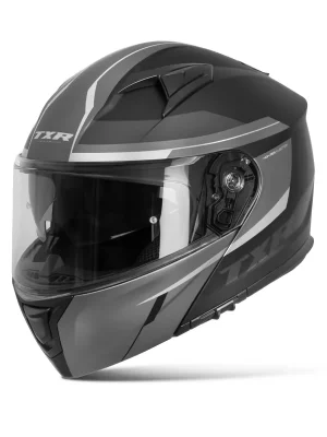Dagaanbieding TXR Výklopná přilba na motorku Rival černo-šedo-bílá M