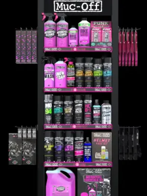 Koop Online Single / Double LED Stand MUC-OFF 20897+20898 (complete) (Sides/hooks/plug/Shelves/base/headers/back braces/fixings/caution label)