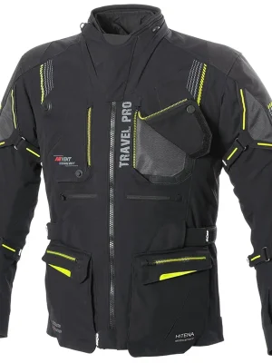 BÜSE Travel Pro textilní bunda černá / žlutá / 48 Koop Vandaag