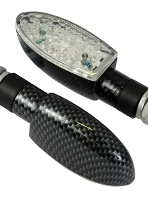 Bike It LED Orb blinkry s karbonovým efektem a čirým sklem Express Levering
